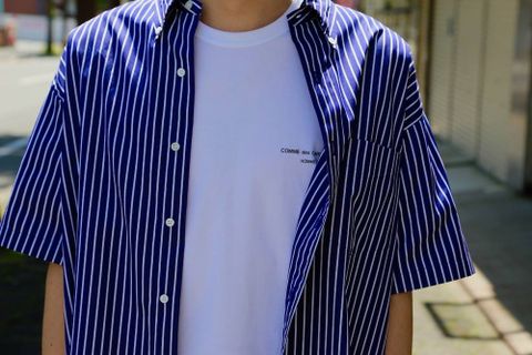 Graphpaper(グラフペーパー) THOMAS MASON S/S B.D Box Shirt"NAVY ST"Style.2019.5.3.
