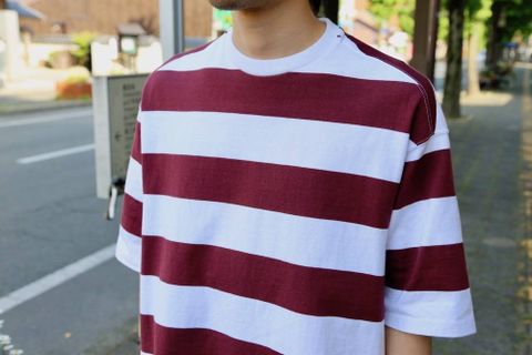 DIGAWEL(ディガウェル) MIN-NANO BORDER"WHITE BURGUNDY"Style.2019.5.4.