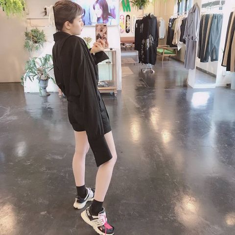 sulvamダブルカラーオーバーシャツMIXスタイル2019.6.30.