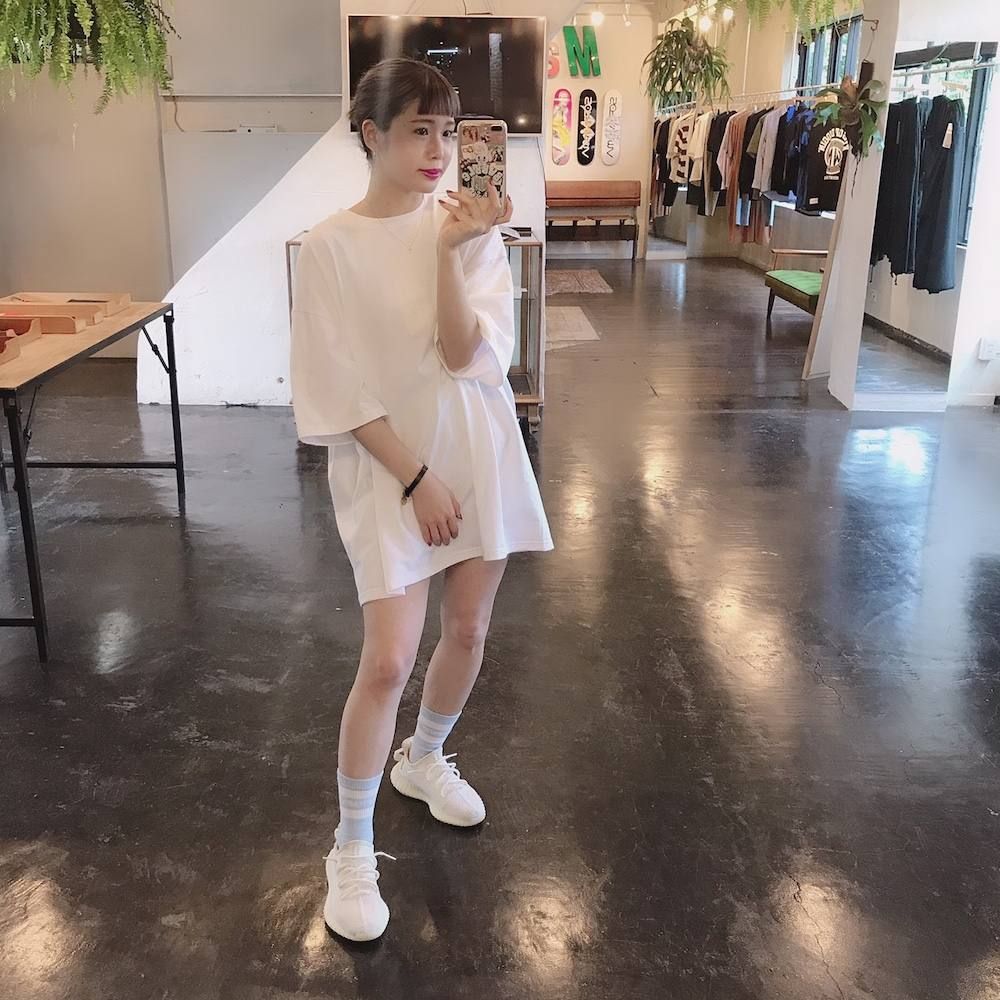 Graphpaper S/S Oversized Tee "WHITE"スタイル 2019.6.12.