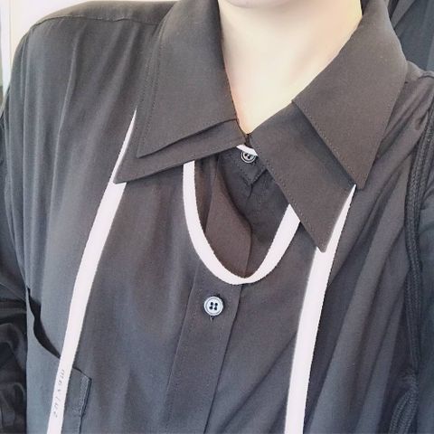 sulvam ダブルカラーオーバーシャツ"BLACK"Style.2019.6.19.