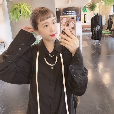 sulvam ダブルカラーオーバーシャツ"BLACK"Style.2019.6.19.