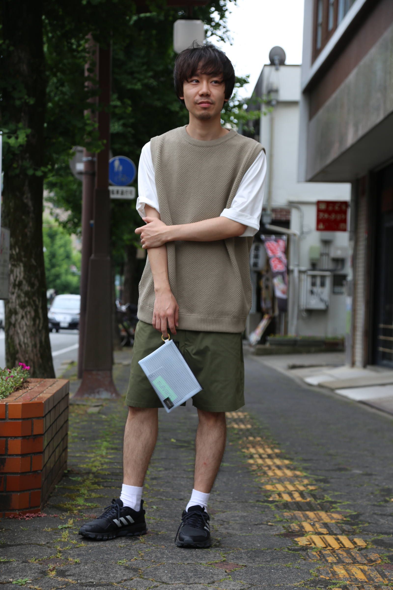 crepuscule  moss stich vest"GRAYBEIGE"Style.2019.6.29.