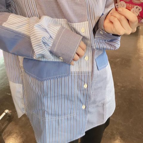 COMME des GARCONS HOMMEパッチワークシャツスタイル.2019.7.24.