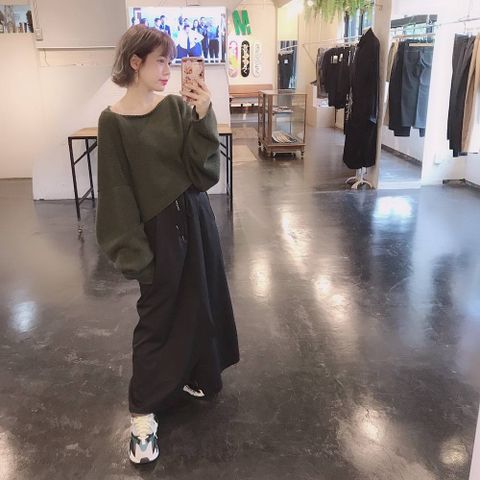 sulvamレイヤードスカートパンツスタイル.2019.7.07.