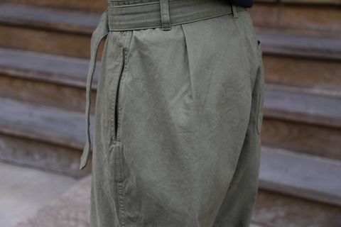 Graphpaper Military Cloth Belted Pants"KHAKI"Style.2019.7.31.