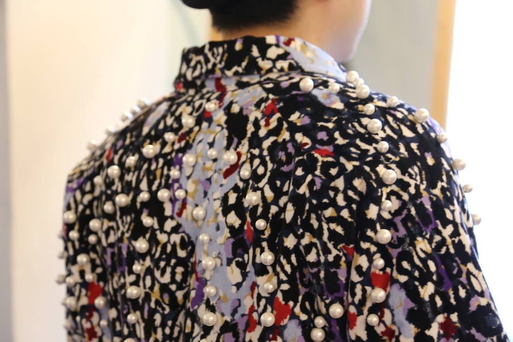 sulvam leopard pearl zip JKT"WHITE"スタイル.2019.7.11.