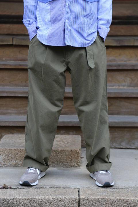 Graphpaper Military Cloth Belted Pants"KHAKI"Style.2019.7.31.