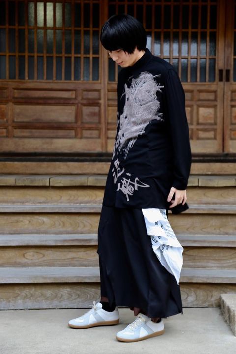 Yohji Yamamoto Pour Homme 早期退職ブラウスミックススタイル.2019.7.03.