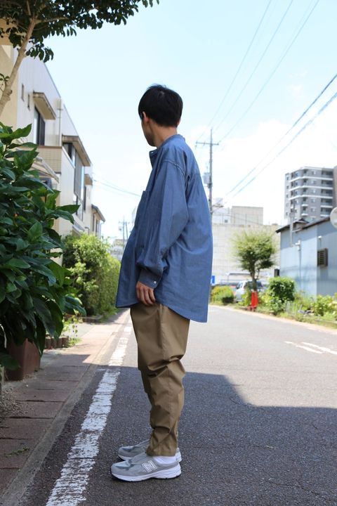 Graphpaper(グラフペーパー) Dungaree Band Collar Oversized Shirt"INDIGO"2019.7.30.