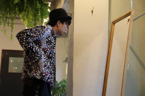 sulvam leopard pearl zip JKT"WHITE"スタイル.2019.7.11.
