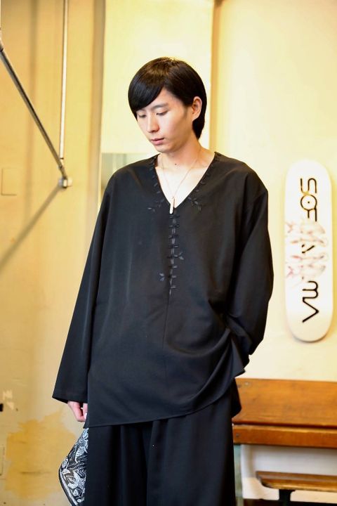 Yohji Yamamoto R-ハンド刺繍シャツスタイル.2019.7.31.