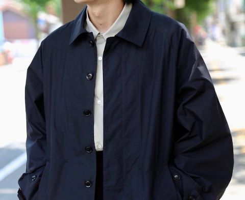 DIGAWEL RAGLAN SLEEVES COAT"BLACK"スタイル.2019.7.27.