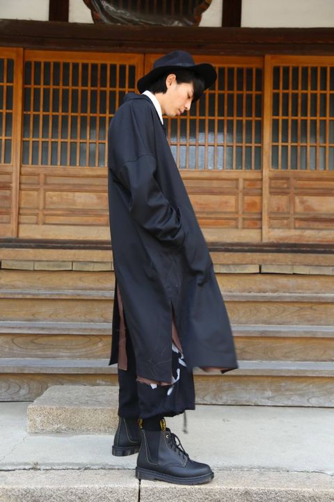sulvam over coat"BLACK"Style.2019.7.13.