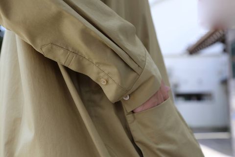 Dulcamara(ドゥルカマラ)スタンドカラーポケットシャツ"SAND YELLOW"Style.2019.7.31.