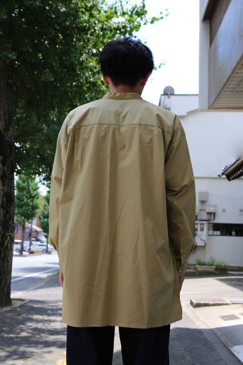 Dulcamara(ドゥルカマラ)スタンドカラーポケットシャツ"SAND YELLOW"Style.2019.7.31.