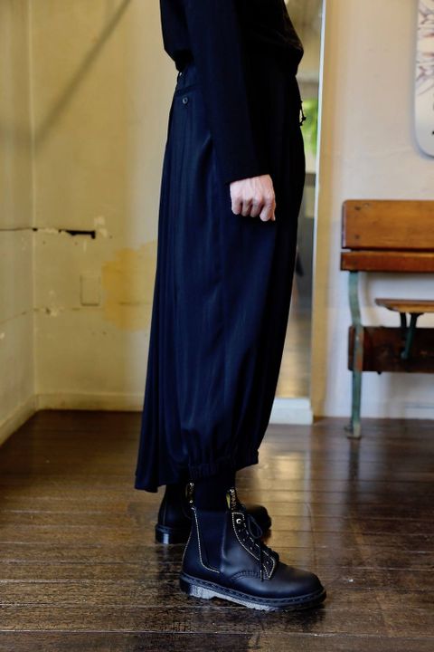Yohji Yamamoto 丸首長袖カマキリ柄カットソースタイル.2019.7.25.