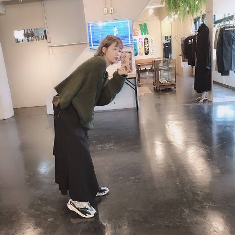 sulvamレイヤードスカートパンツスタイル.2019.7.07.