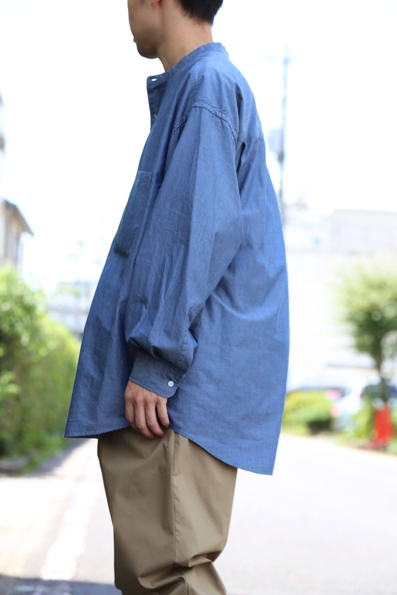 Graphpaper(グラフペーパー) Dungaree Band Collar Oversized Shirt"INDIGO"2019.7.30.