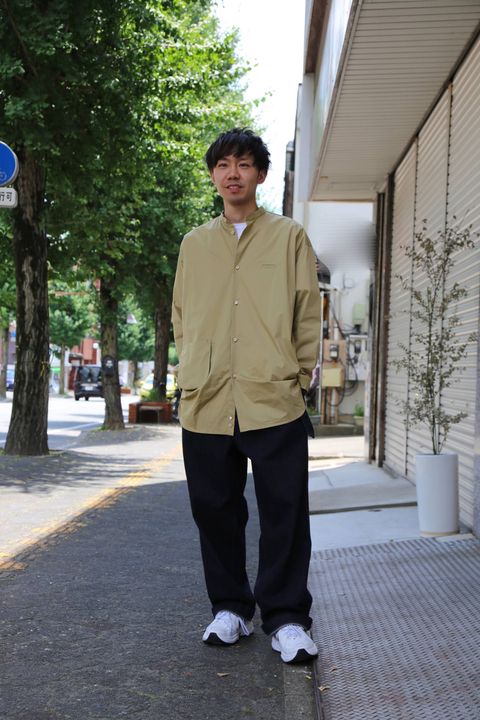 Dulcamara(ドゥルカマラ)スタンドカラーポケットシャツ"SAND YELLOW"Style.2019.7.31.