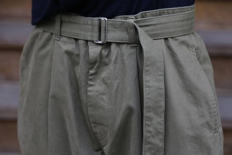 Graphpaper Military Cloth Belted Pants"KHAKI"Style.2019.7.31.