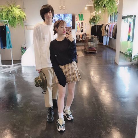 COMME des GARCONS HOMMEロゴロングスリーブTシャツスタイル.2019.7.27.