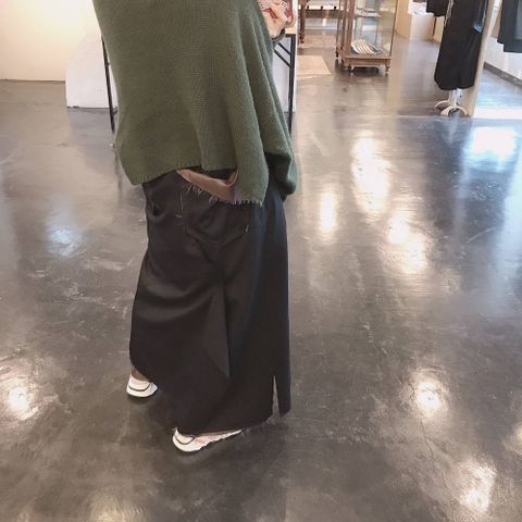 sulvamレイヤードスカートパンツスタイル.2019.7.07.