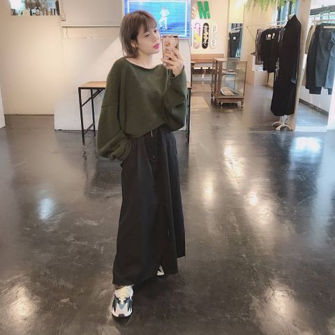 sulvamレイヤードスカートパンツスタイル.2019.7.07.
