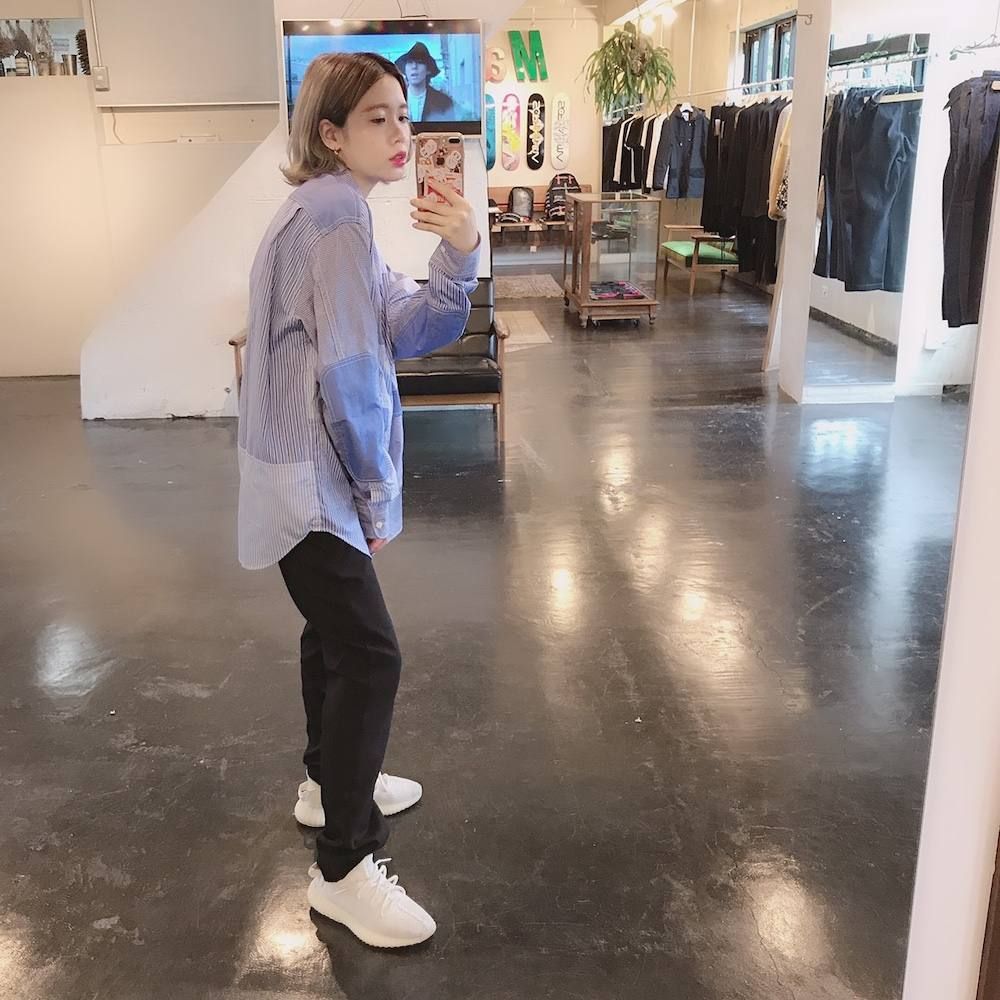 ギャルソン　パッチワークシャツ COMME des GARCONS HOMMEパッチワークシャツスタイル.2019.7.24