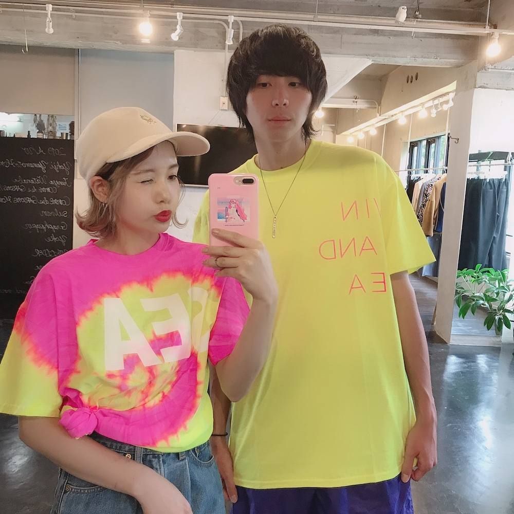 WIND AND SEA TIEDYE"PINK"T-SHIRTスタイル.2019.8.26.