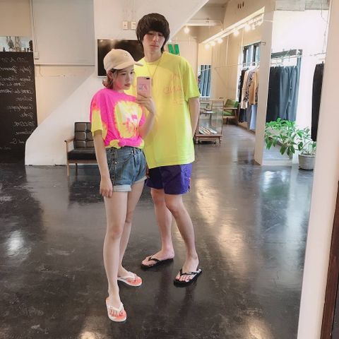 WIND AND SEA TIEDYE"PINK"T-SHIRTスタイル.2019.8.26.