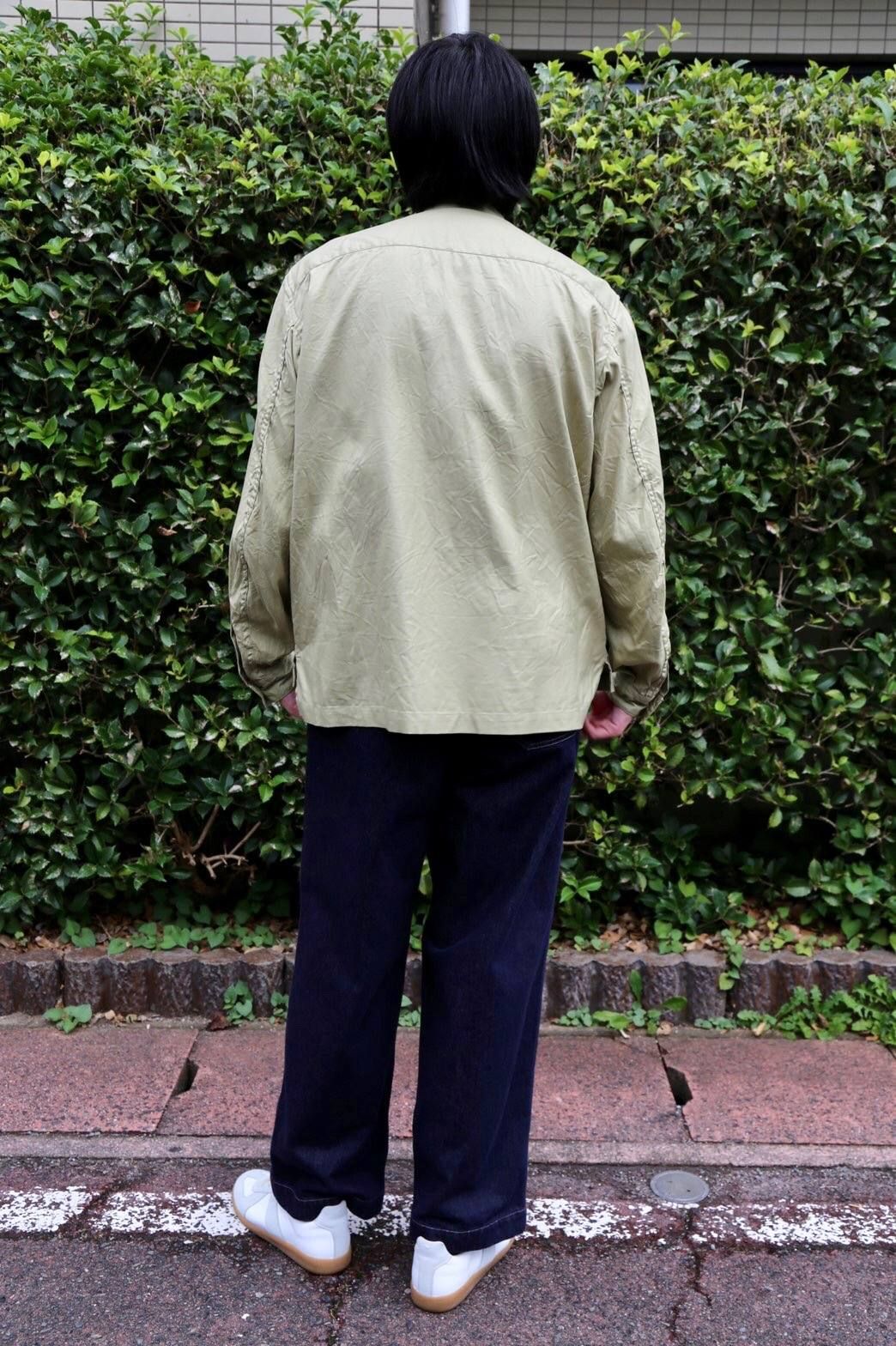 WELLDER Puckering Sleeve Band Collar Shirt"KHAKI"Style.2019.8.5.