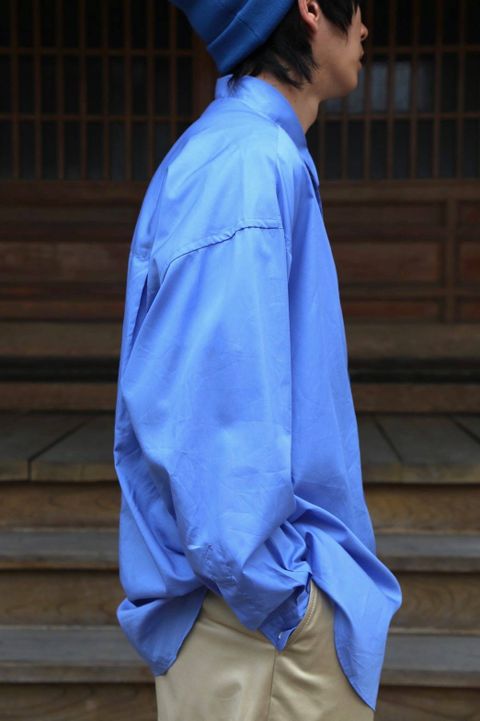 Graphpaper(グラフペーパー)Broad Regular Collar Oversized Shirt"BLUE"Style.2019.8.20.