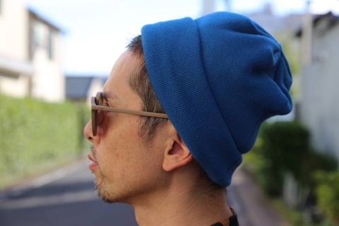 WELLDER Band Collar shirt"Darkkoak×Navy Pattern"スタイル.2019.8.12.