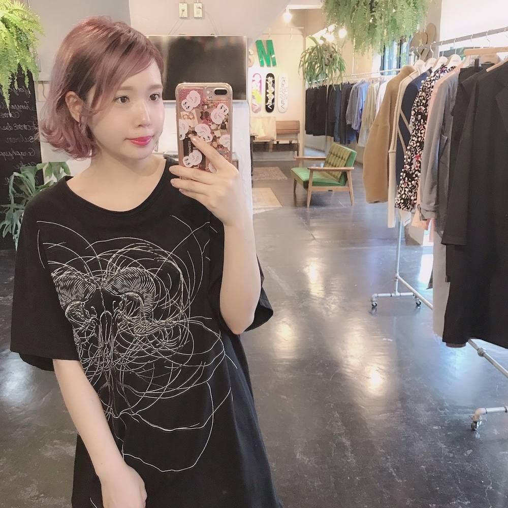 Yohji Yamamoto バッファロー柄半袖Tシャツスタイル.2019.8.7.