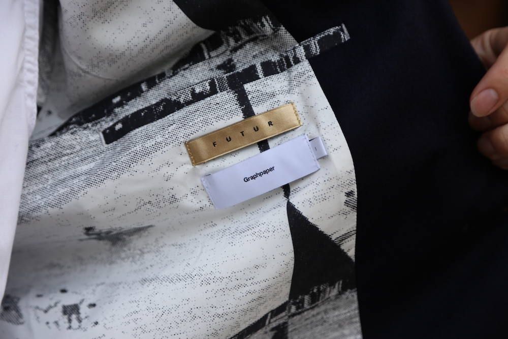 FUTUR×Graphpaper CANONICOセットアップ"NAVY"スタイル.2019.8.27.