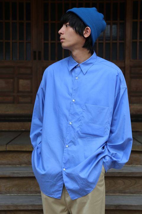 Graphpaper(グラフペーパー)Broad Regular Collar Oversized Shirt"BLUE"Style.2019.8.20.