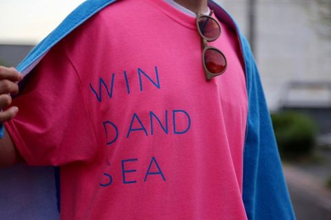 WIND AND SEA CLASSIC logo TEE"FS PINK"スタイル.2019.8.16.
