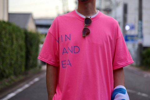 WIND AND SEA CLASSIC logo TEE"FS PINK"スタイル.2019.8.16.