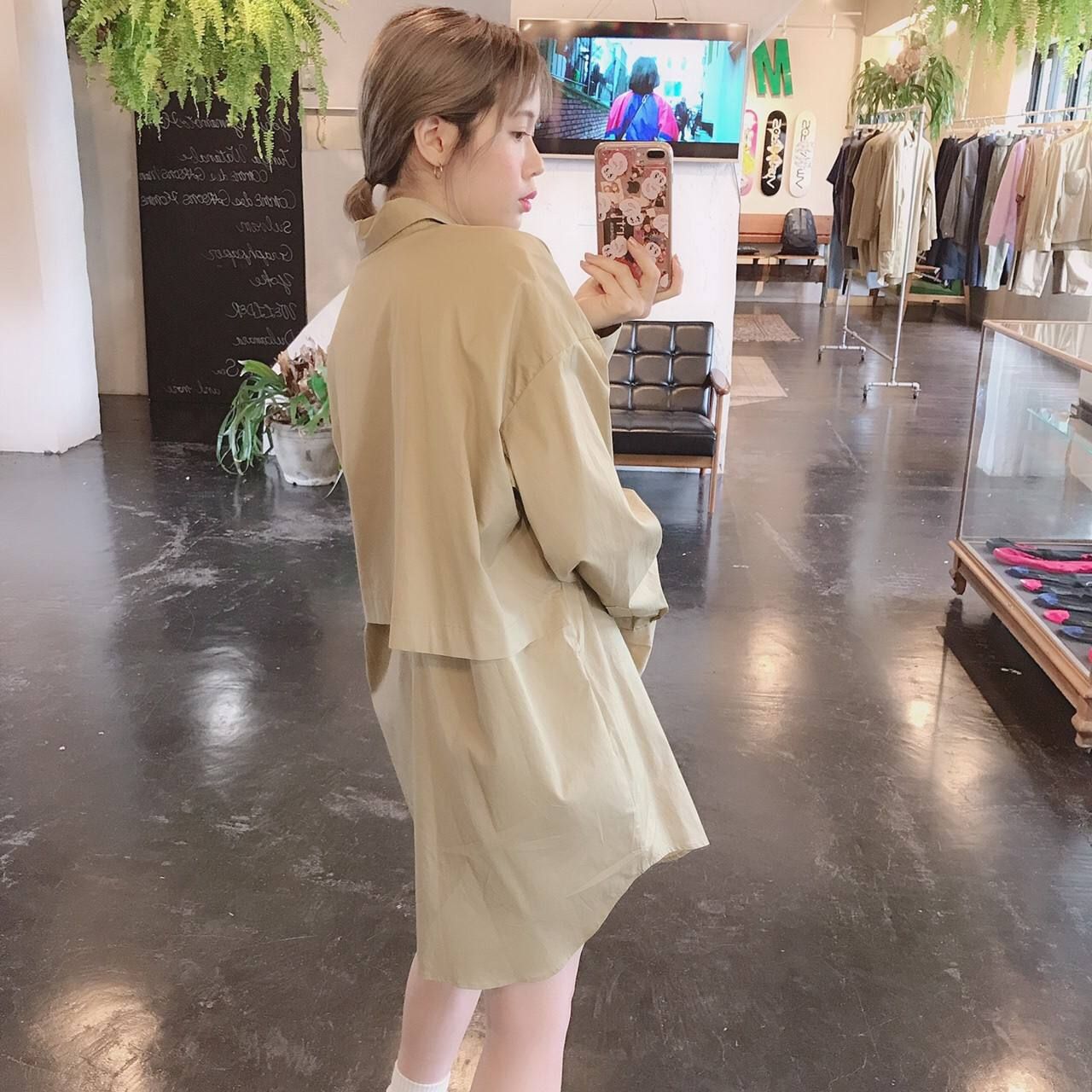 Dulcamara トレンチシャツ"サンドイエロー"Style.2019.8.18.