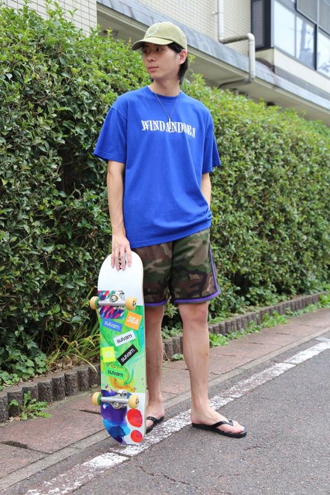 WIND AND SEA ORNAMENT T-SHIRT"BLUE"スタイル.2019.8.22.