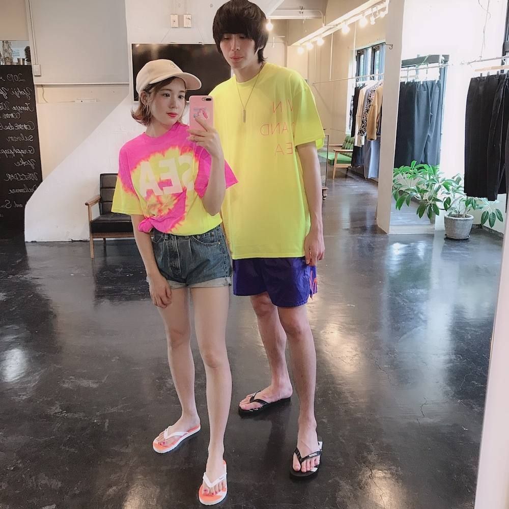 WIND AND SEA TIEDYE"PINK"T-SHIRTスタイル.2019.8.26.