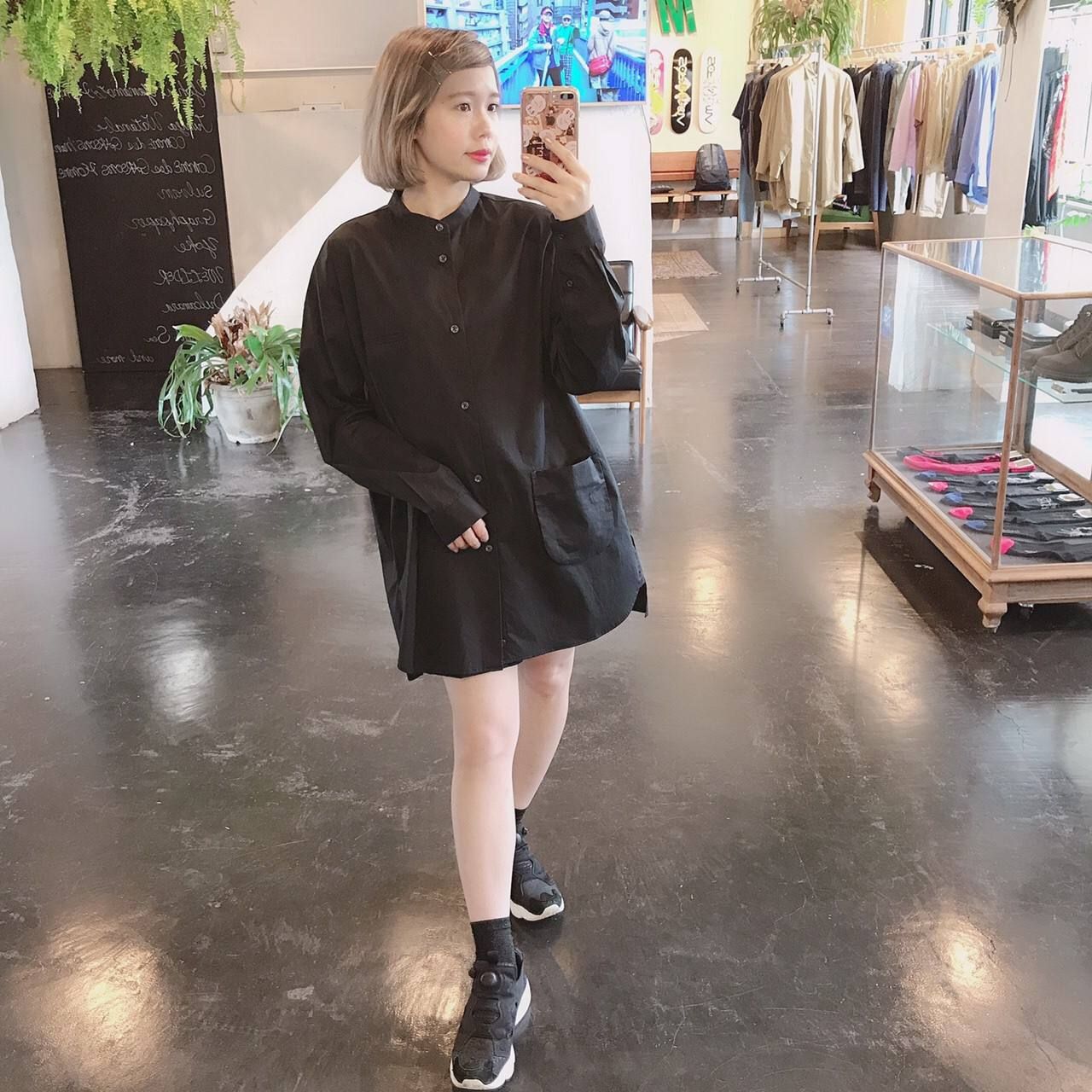 Dulcamara スタンドカラーポケットシャツ"BLACK"Style.2019.8.5.