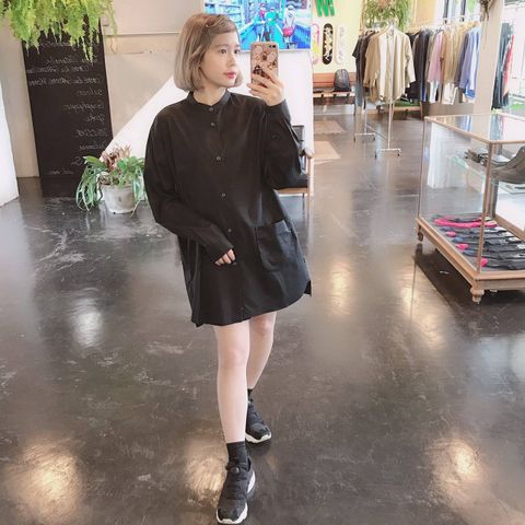 Dulcamara スタンドカラーポケットシャツ"BLACK"Style.2019.8.5.