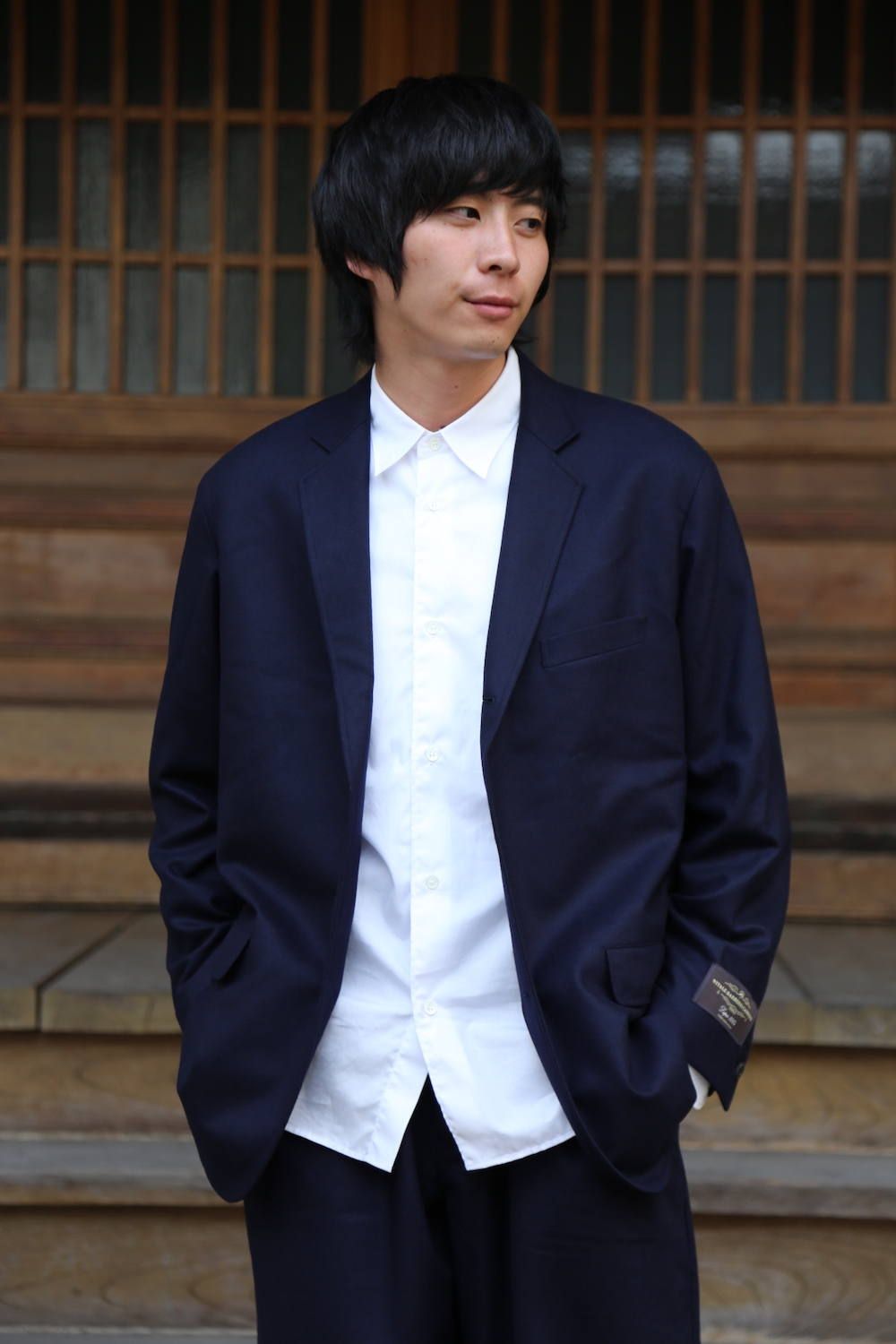 FUTUR×Graphpaper CANONICOセットアップ"NAVY"スタイル.2019.8.27.