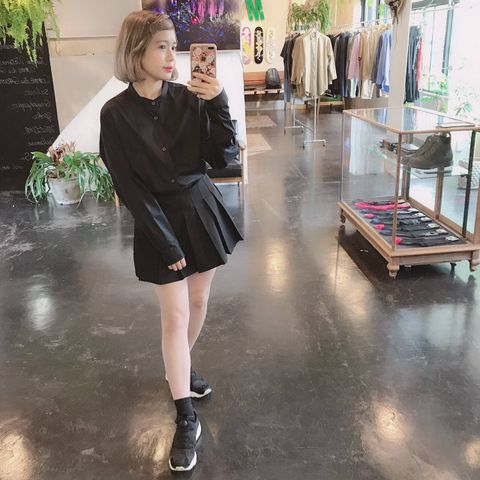 Dulcamara スタンドカラーポケットシャツ"BLACK"Style.2019.8.5.