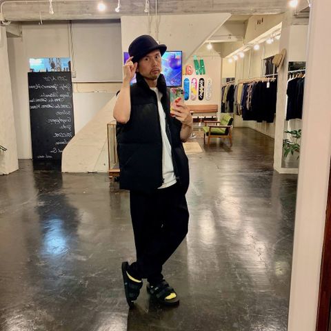 Graphpaper ”Zanter” for Graphpaper Down Vest"BLACK"スタイル.2019.8.30.