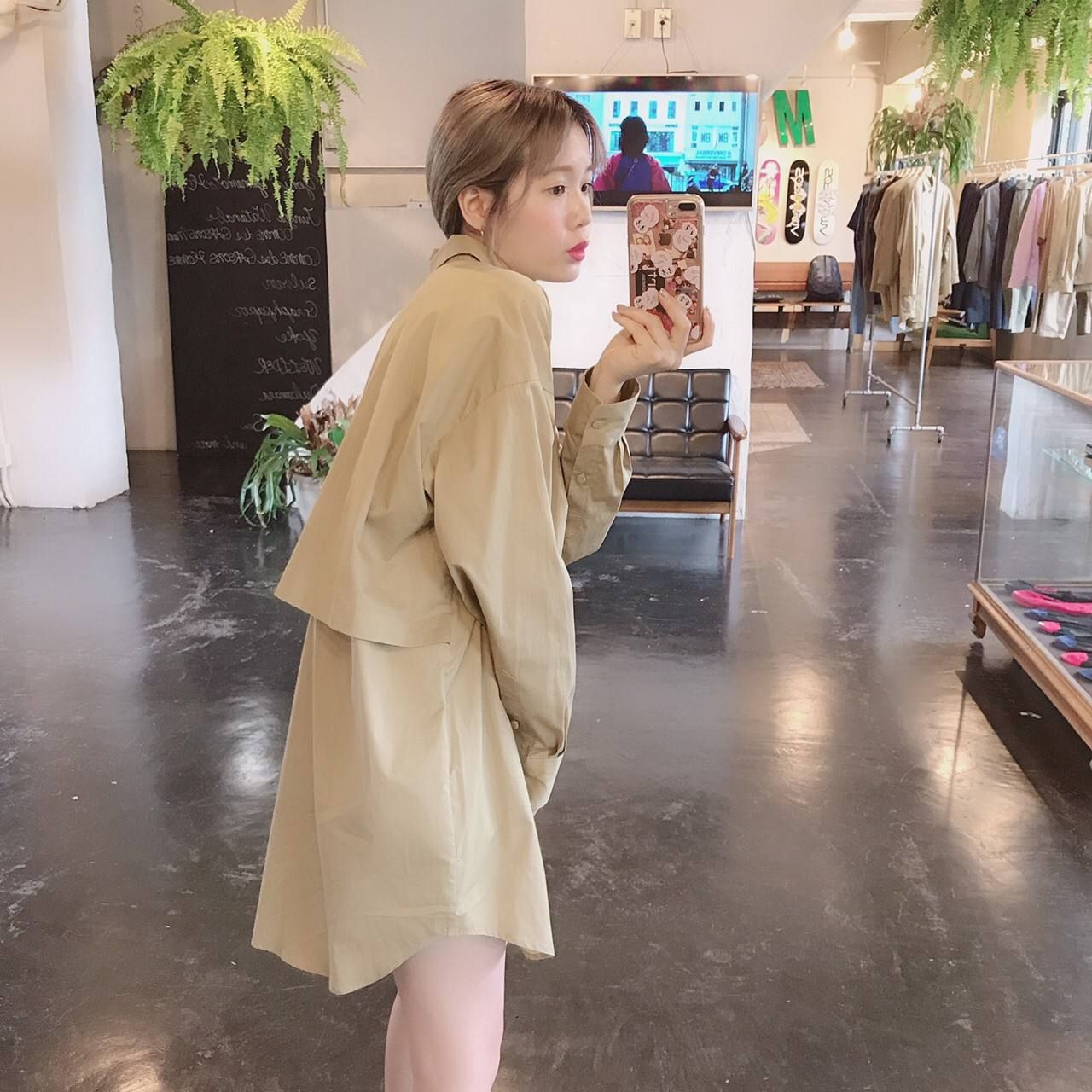 Dulcamara トレンチシャツ"サンドイエロー"Style.2019.8.18.