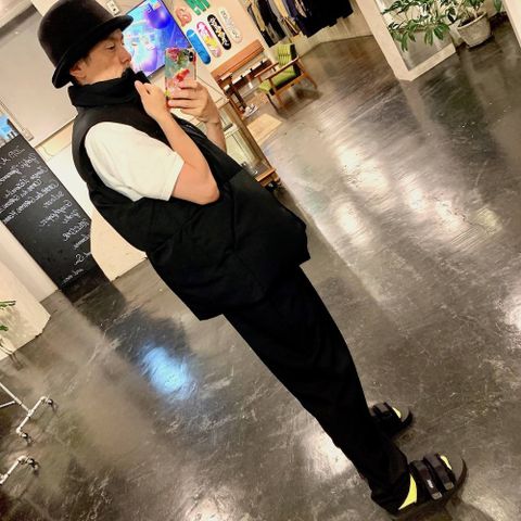 Graphpaper ”Zanter” for Graphpaper Down Vest"BLACK"スタイル.2019.8.30.