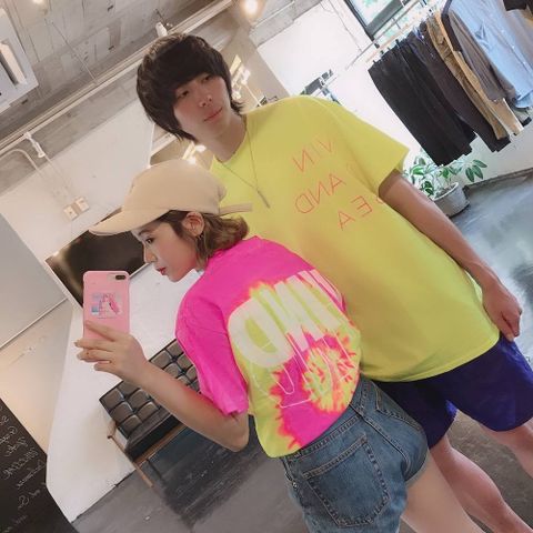 WIND AND SEA TIEDYE"PINK"T-SHIRTスタイル.2019.8.26.